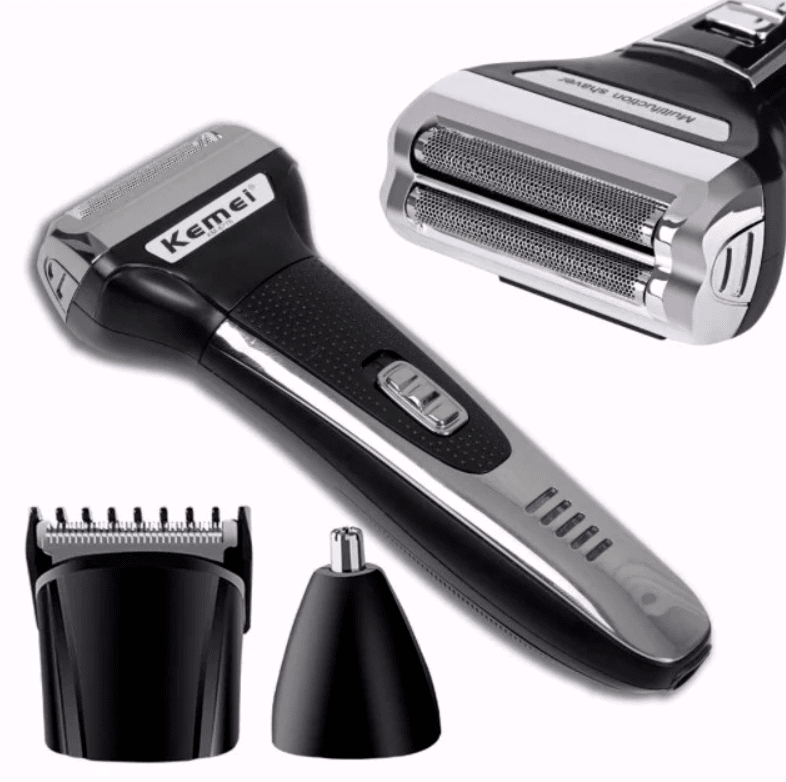 Kemei KM-6776 Електрическа Самобръсначка И Тример 3 В 1 – Всичко, От Което Има Нужда Мъжът