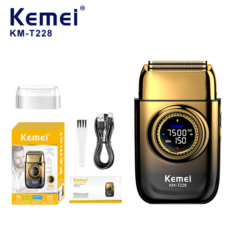 Kemei KM-T228 Шейвър За Бръснене С Турбо Режим И LCD Дисплей