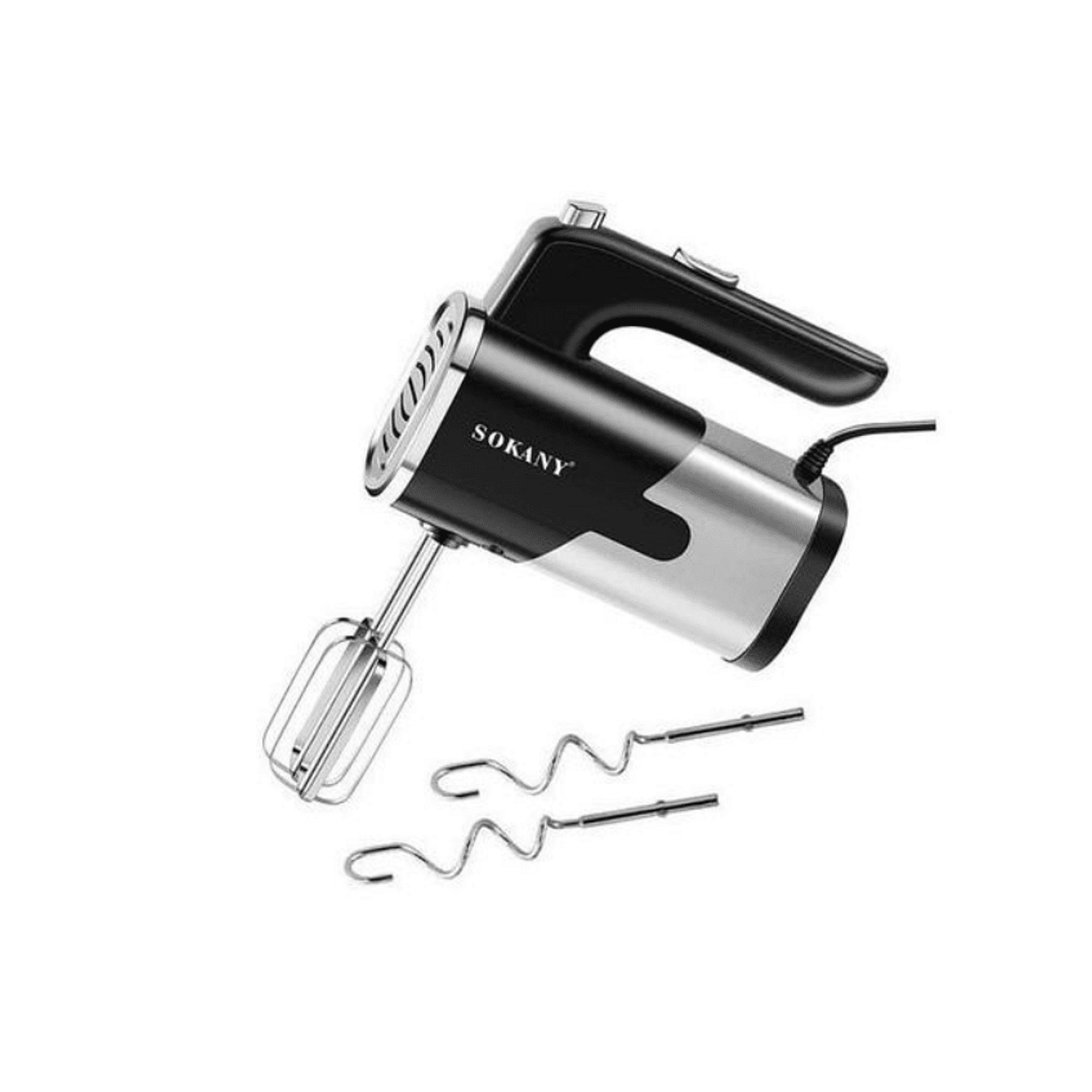 Ръчен Миксер Sokany SK-6621 – 800W, 5 Скорости, Бъркалки и Куки за Тесто