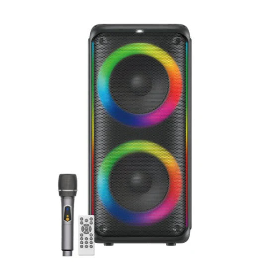 KTS-1909 Парти Тонколона с Двойни 8" 60W Говорители и RGB Осветление